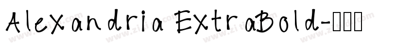 Alexandria ExtraBold字体转换